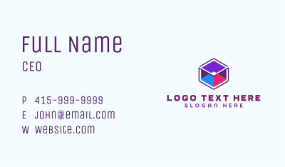 AI Software Cube Business Card Image Preview