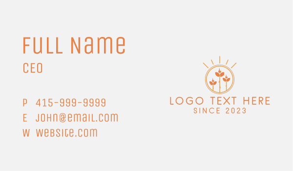 Orange Flower Candle  Business Card Design Image Preview