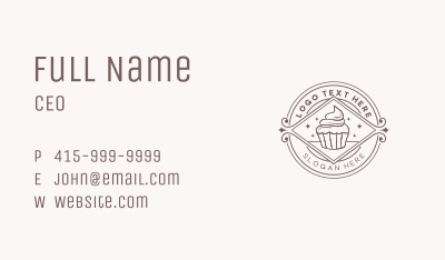 Cupcake Dessert Cafe Business Card Image Preview