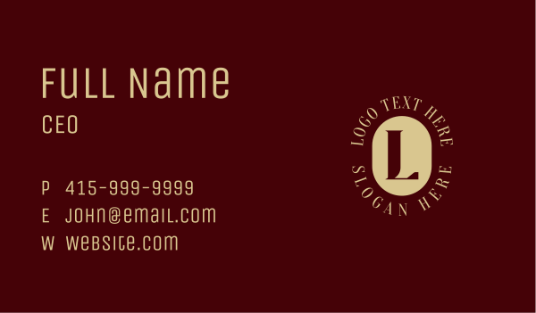 Gold Luxury Enterprise  Business Card Design Image Preview