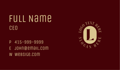 Gold Luxury Enterprise  Business Card Image Preview