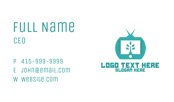 Green Nature TV Channel Business Card Design Image Preview