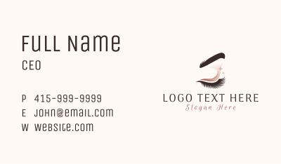 Pretty Feminine Eyelashes Business Card Image Preview
