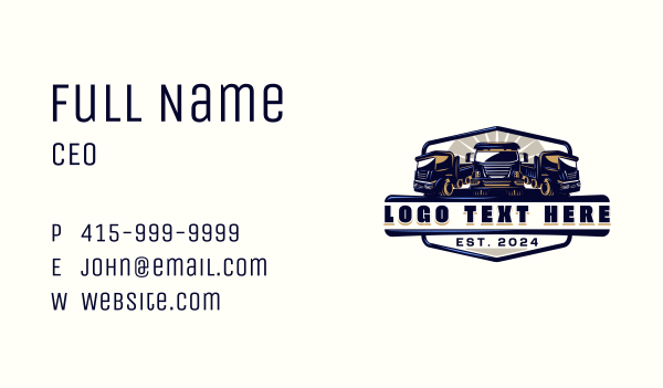 Truck Cargo Fleet Business Card Design Image Preview