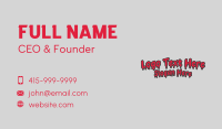 Thriller Blood Wordmark Business Card Design