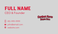 Thriller Blood Wordmark Business Card Image Preview