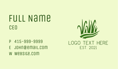 Green Lawn Maintenance  Business Card