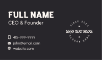 Cursive Round Signage Business Card Image Preview