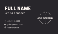 Cursive Round Signage Business Card Preview