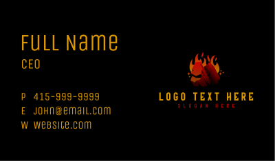Hot Charcoal Fire Business Card Image Preview