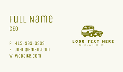 Logistic Delivery Truck Business Card Image Preview
