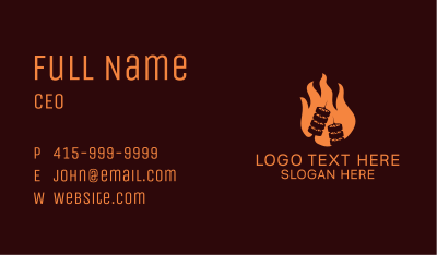 Flame Grill Barbecue Business Card Image Preview