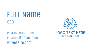 Blue Animal Livestock Business Card Image Preview