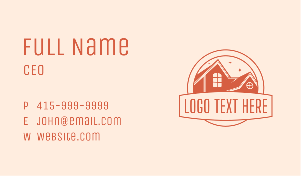 House Roofing Realty Business Card Design Image Preview
