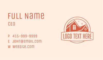 House Roofing Realty Business Card