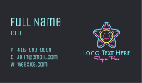 Neon Star Disc Business Card Image Preview