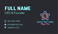 Neon Star Disc Business Card Image Preview