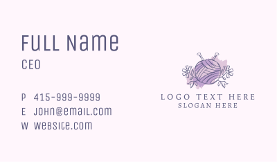 Knitting Yarn Craft Business Card Image Preview