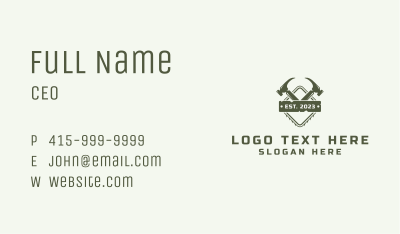 Hammer Carpenter Tools  Business Card Image Preview