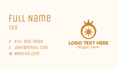 Gold Ring Crown Business Card