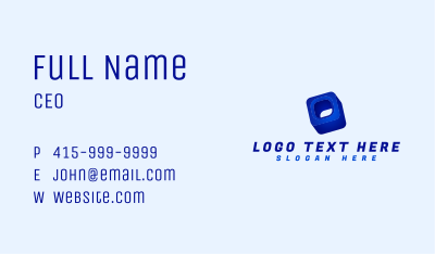 3D Cube Block Business Card Image Preview