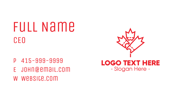 Maple Tickets Business Card Design Image Preview