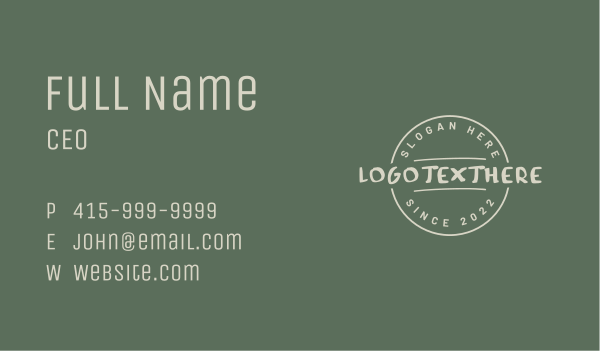 Casual Street Style Business Card Design Image Preview