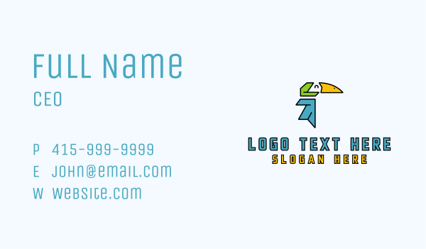 Toucan Delivery Courier Business Card Design Image Preview