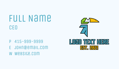 Toucan Delivery Courier Business Card