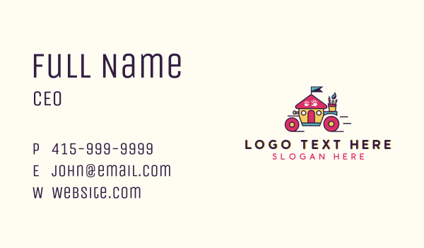 Kids Educational Daycare Business Card Design Image Preview