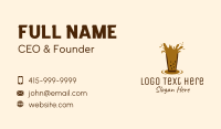 Milktea Splash Cup Business Card Image Preview