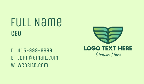 Green Environmental Leaf Business Card Design Image Preview