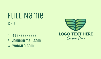 Green Environmental Leaf Business Card Image Preview