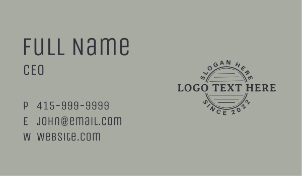 Classic Circle Enterprise  Business Card Design Image Preview