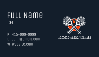 Lacrosse Stick Fire Business Card Image Preview