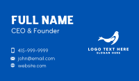 Blue & White Bird Business Card Design