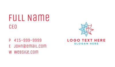 Fire Ice Crystal Energy Business Card Image Preview