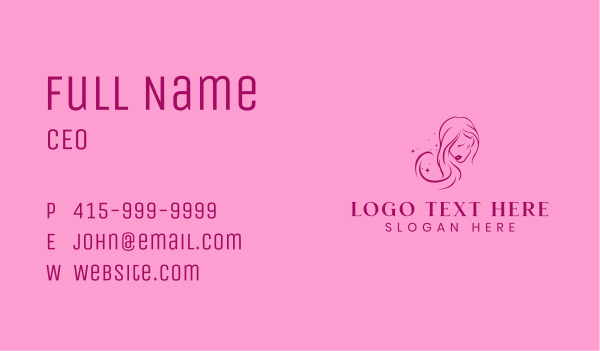 Hair Salon Lady Business Card Design Image Preview