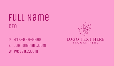 Hair Salon Lady Business Card Image Preview