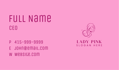 Hair Salon Lady Business Card Image Preview