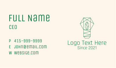 Geometric Leaf Garden Business Card Image Preview