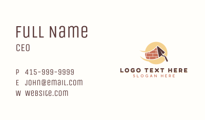 Masonry Construction Trowel Business Card Image Preview