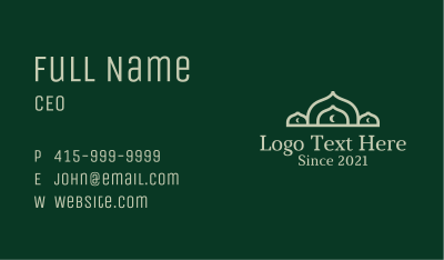 Muslim Mosque Moon Business Card Image Preview