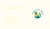 Beach Boat Wave Business Card Image Preview