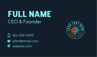 Fire Ice HVAC Thermal Business Card Design