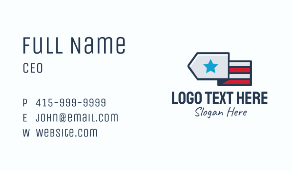 Star Flag Business Card Design Image Preview
