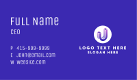 Gradient Letter U Business Card Image Preview