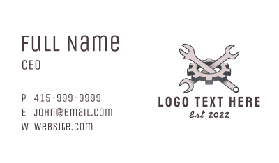Mechanical Tools Cog Business Card Image Preview