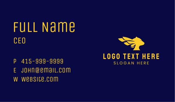 Golden Bear Wings Business Card Design Image Preview