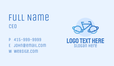 Planet Orbit Bicycle Business Card Image Preview